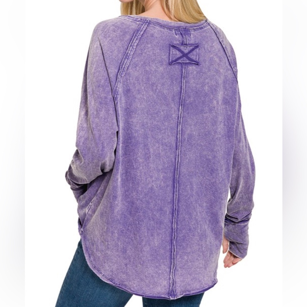 Mineral Washed Cotton Top - Picture 2 of 2